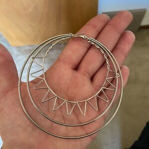 Elegant Silver Hoop Earrings